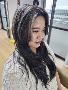 あのん アッシュグレー+ハイライト