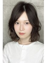 リークフー(Ree cu fuu)&nbsp;センターパートブリーチ無しカラーニュアンスパーマ