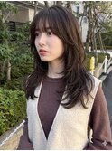 ナチュラル小顔前髪あり後れ毛サイドバング結べるボブくびれヘア