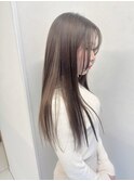 ミルクティーブロンド/ダークブルー/デジタルパーマ/湘南台