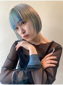【c9】髪質改善ショートボブハイライト白髪ぼかしヘアセット30代