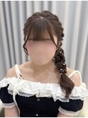 サイド編みおろし