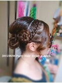 【￥3000】仙台ヘアセット 浴衣 祭り 浴衣編み込みアレンジ