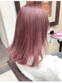 ピンクヘアカラー ピンクベージュ ピンクアッシュ