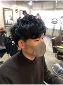 爽やかツーブロック刈り上げ束感アップバング