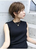 天神【BIRTH】大人かわいい耳かけマロンベージュショート