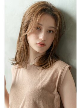 ケアリー 武蔵小杉(Carelly) 大人かわいい前髪セシルカットココアブラウンフリンジウェーブ