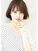 『グレージュ × 毛束感』外国人風ショートボブデザインカラー☆