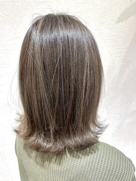 ジェービーヘア 稲毛(jb hair) 外ハネボブペールベージュセクションカラーグラデーションカラー