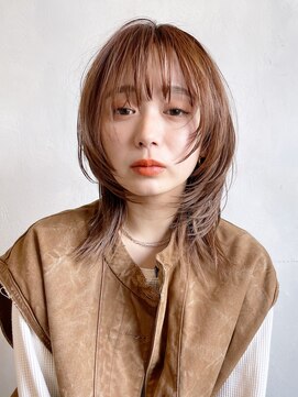 アイティー バイ アルバム 中野店(IT by ALBUM) フェイスラインレイヤー_ホワイトグレージュネビージュ_9202