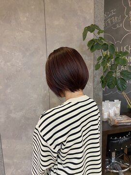 ブロッサム 東中野店 大人可愛いレイヤーカットピンクアッシュブリーチなし伸ばしかけ