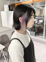 ファイブバイジエクト 堀江(FIVE by The Ect)&nbsp;インナーパープル切りっぱなしボブ