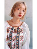 【kate 大宮】ハニーブロンド×切りっぱなしボブ