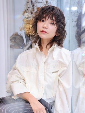 エムスラッシュ 本牧(M.SLASH) ボブパーマ/前髪パーマ/ミディアムウルフ/レイヤーカット/本牧