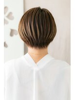 カバーヘア ブリス 志木南口駅前店(COVER HAIR bliss)&nbsp;オレンジベージュ大人ハイライト丸みショートZ志木20代30代40代