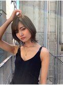 ミディアムレイヤー/大人可愛い/髪質改善/シースルーバング