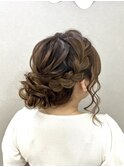 編み込みアップ