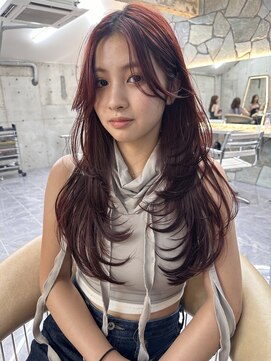 サイン 渋谷(SIGN) ザクザクレイヤーカット巻き方簡単ミディアムロング韓国表参道