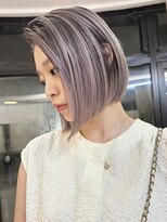 ヌエン 渋谷(NU/EN)&nbsp;春のトレンド外国人風バレイヤージュとホワイトパールのボブ