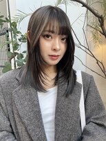 ノラギンザユー(NORA GINZA/U)&nbsp;顔まわりカットレイヤーカットレイヤーボブオリーブベージュ