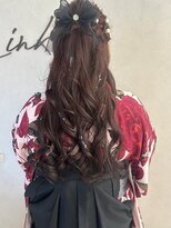 リンク(Link)&nbsp;ハーフアップ/巻き髪/リボンアレンジ/ラメ/グリッター/キラキラ