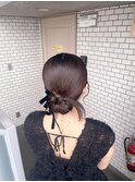 カチモリシニヨン 参列ヘア
