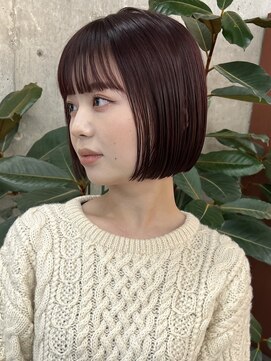 ノード(NODE) 栄外ハネナチュラル大人可愛い韓国ボブ矢場町ぱつっとボブ