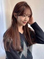 アンニュ(annuy)&nbsp;顔周りカット 髪質改善 ブラウンベージュカラー 小顔カット 20代