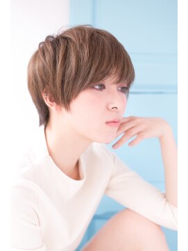ヘアーアンドファッションシオミエイチ (hair＆fashion shiomi H) ショート×ベージュブラウンカラー