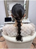 編みおろしヘアアレンジ