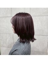 ラファンジュ ヘアー(Rohange hair)&nbsp;くびれウルフ×艶感たっぷりワインブラウン