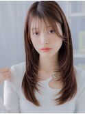 レイヤーカット/顔周りレイヤー/シースルーバング/小顔カットg