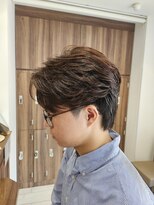 アッシュ 池上店(Ash)&nbsp;メンズフェザーパーマセンターパート刈り上げニュアンスパーマ