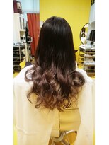 デュオヘアー エクステンションズ 新宿&nbsp;プラチナグレーグラデーション風ロング☆彡