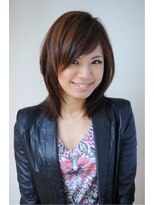 サロン ド ハル salon de HARU&nbsp;黒髪エッジモードミディアム