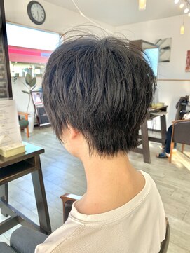 オレンジ(orange) メンズナチュラルマッシュ