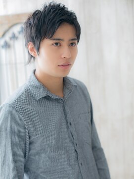 モッズヘア メン 南越谷南口店(mod's hair men) ワイルドアップバング★黒髪ネオウルフH