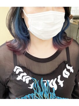 エンシー(ENCI) ミディアム/イヤリングカラー/ブルー/ピンクパープル