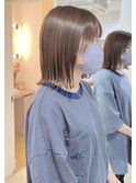 外ハネボブ 切りっぱなしボブ