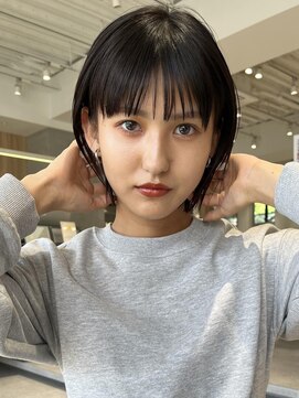 ミンクス渋谷スマートサロン(MINX shibuya smart salon) 前髪ピンクベージュインナーグレージュマチルダボブ