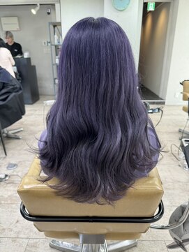 アジールヘア 所沢プロペ通り店(agir hair) エアリーロング美髪ブルーラベンダーカラー練馬所沢韓国