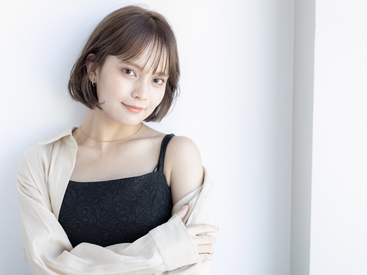 【人気No.２/抜け感抜群】透明感カラー+小顔カット+プチケアトリートメント