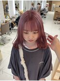 pink color × layer cut