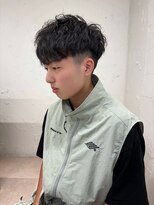 〇メンズマッシュフェード波巻きツイストスパイラルパーマ
