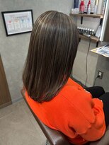 ザラブズラフズヘアー 守恒店(the loves laughs hair) スジ感ハイライ/艶髪ミディアム/くすみカラー