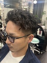 ヘアーメイク ロージー 北18条店(HAIR MAKE ROSY) かき上げヘア七三ヘアツーブロックメンズ波巻きスパイラルパーマ