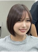 パツッとボブヘイリーボブ切りっぱなしボブ
