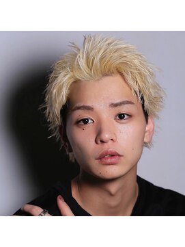 リップス 吉祥寺店 (LIPPS) ストリートホワイトブロンド抜きっぱなしスパイキーショート