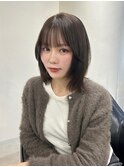 カラー　ベージュ　ミディアムレイヤー　髪質改善　福岡美容室