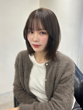 クレム 博多駅店(ChLem) カラー　ベージュ　ミディアムレイヤー　髪質改善　福岡美容室